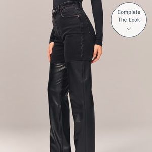 Abercrombie & Fitch Denim & Leather Black Jean